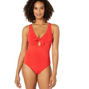 NWOT Robin Piccone Ava Luxe Plunge FrontKnit swim